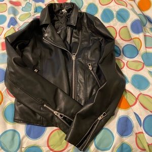 Motor leather jacket